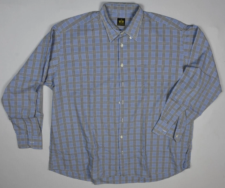 Oxxford Clothes Mens Cotton Dress Shirt 3XL Mint Made In USA SIZEMiss-tagged - Image 2 of 4