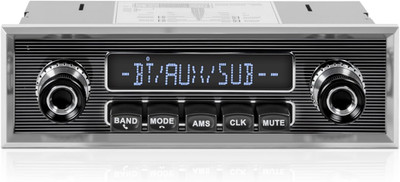 Retro Vintage Radio for Classic Vehicle - Single Din Bluetooth Car Stereo with A
