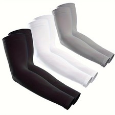 3 Pairs Cooling Arm Sleeves Cover UV Sun Protection Outdoor Sports Basketball