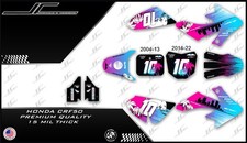 HONDA CRF50 GRAPHICS KIT DECALS THICK AND HIGH GLOSS.