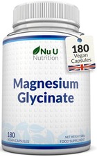 Magnesium Glycinate Supplements 1000mg (Bisglycinate) 180 High Strength Vegan 0.12 per thousand milligrams