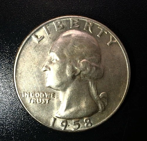 1958-D SILVER WASHINGTON QUARTER- UNCIRCULATED