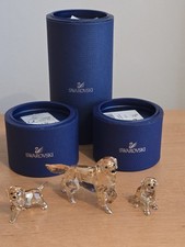 Swarovski Crystal Golden Retriever/Labrador/Dogs Ornaments - Mum & 2 pups