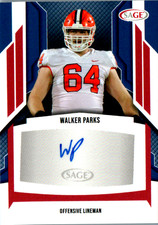 2024 SAGE HIT #A-WP Walker Parks Rookie Auto RED SP - CLEMSON