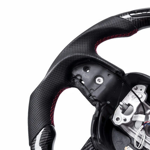 LED Carbon Fiber Steering Wheel For Dodge Charger Durango SRT Hellcat 2015-2023 - Picture 5 of 9