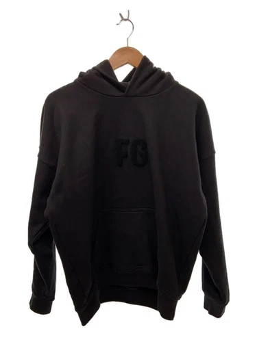 FEAR OF GOD FELPA CON CAPPUCCIO PAURA DI DIO LOGO FG SESTA COLLEZIONE XS COTONE Nera Usata