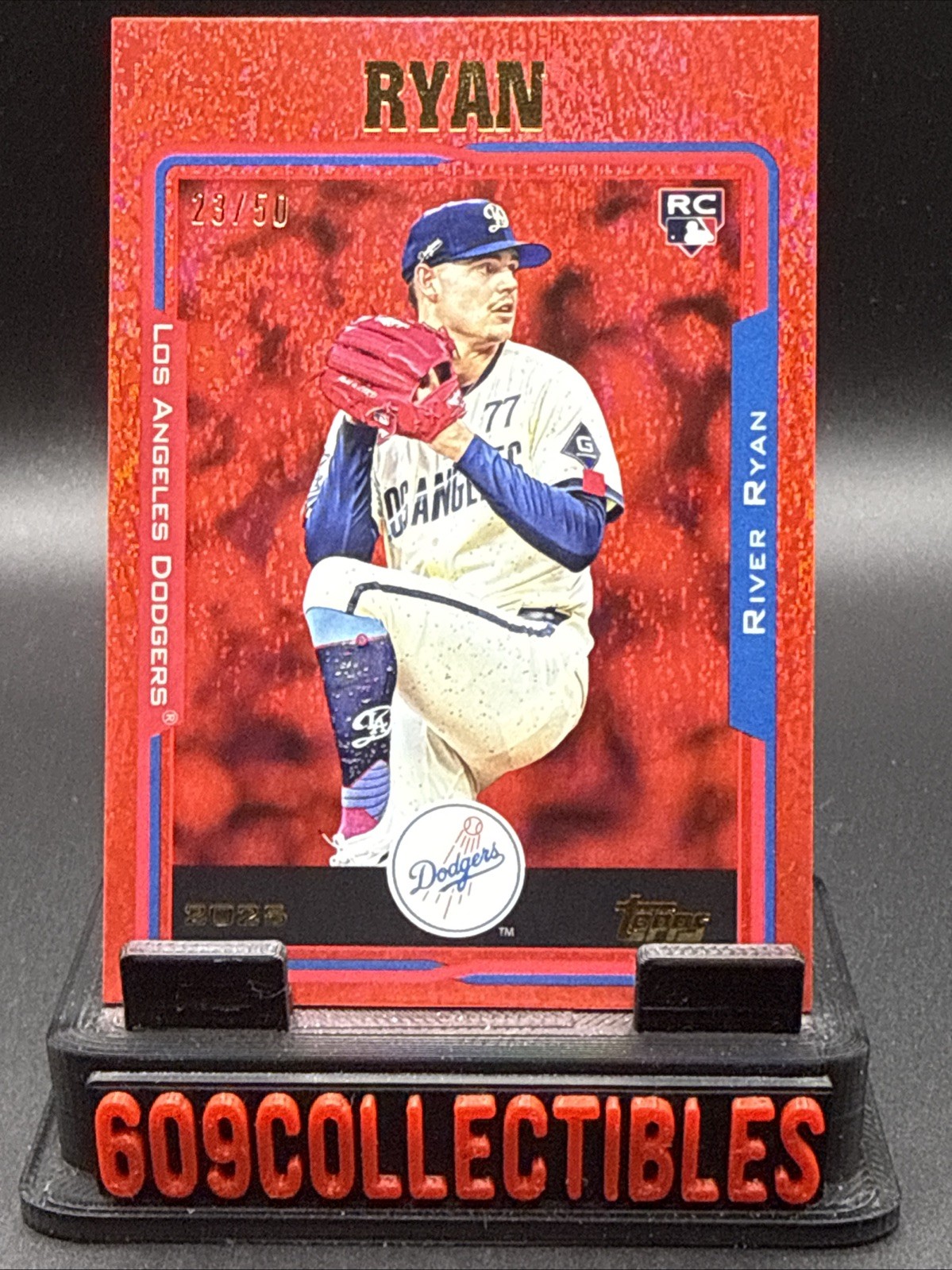 2025 Topps Archives - 2005 Topps River Ryan #210 Red Hot Foilboard /50 (RC)