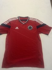 Colombia World Cup 2014/2015 Away Red Adidas Short Sleeve Jersey Size-médium