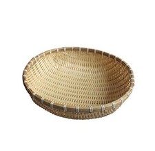 Natural Handmade Woven Bamboo Basket Tray U Shape Holder Food Deep Basket Size