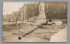 RPPC 3rd & Vine Damage 1913 Flood HAMILTON OH Ohio Vintage Real Photo Postcard