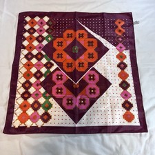Vintage Totes 1975 Rain Scarf Water Repellent Multicolor Geometric Artsy 27x27