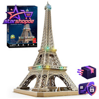 CubicFun 3D Puzzle Frankreich LED Tour Eiffel, 82 Teile