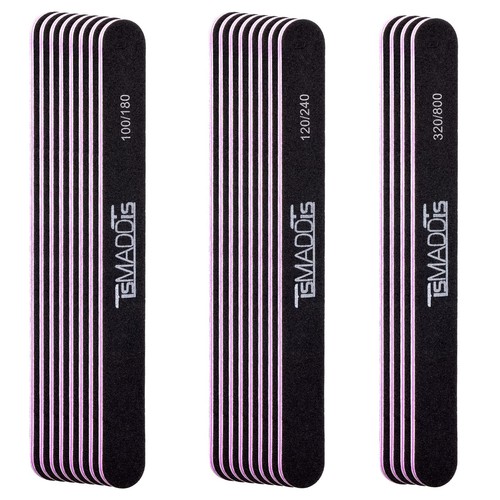 Nails File 20 PCS Double Sided Emery Board for Natural Acrylic Nails 100 120 ...