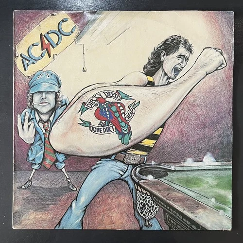 AC/DC – Dirty Deeds Done Dirt Cheap Vinyl, 1976 First Press Australian Blue Roo.