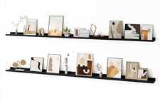 Floating Picture Ledge Shelves for 84", Set of 2 Picture Ledge Shelves,black