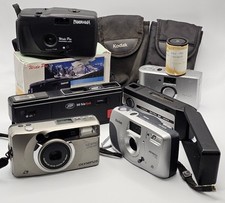 Mixed Lot 6 Vintage Film Cameras Kodak Olympus Panoramic For Part/ Repair