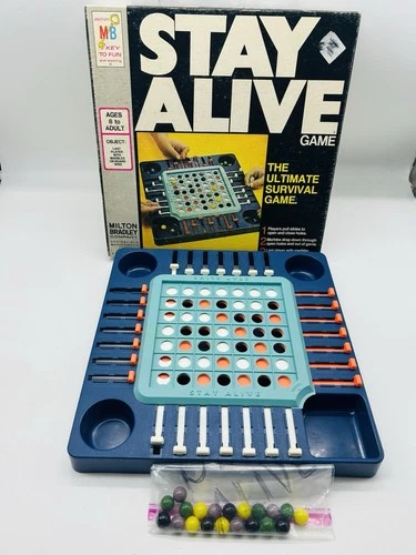 Vintage 1971 Stay Alive Game by Milton Bradley #4105 Made in USA