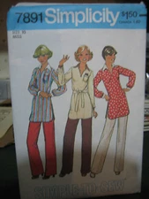 Vintage Simplicity 7891 Misses Tunic & Pants Pattern - Size 10