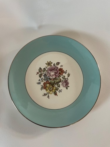 Set of 2 Cunningham Pickett China DANUBE Dinner Plate Hand Decorated Mid Century - Picture 2 of 12