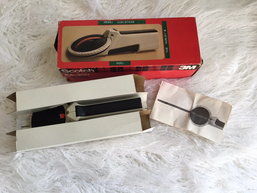 Vintage 80s 90s Scotch EA-300 Label Maker with Original Box & Instructions Vintage 80s 90s Scotch EA-300 Label Maker with Original Box & Instructions
