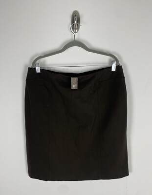 Nwt J. Jill Ponte Pencil Skirt Size Large Walnut Brown Knee Length Stretch