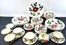 Blue Ridge Pottery Red Nocturne Variant Colonial Dinnerware SOLD BY THE PIECE