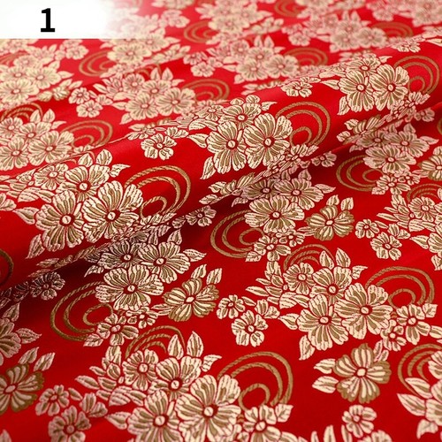 Faux Silk Satin Fabric Craft Brocade Damask Embroidery Floral Retro 75*100cm DIY - Picture 1 of 32