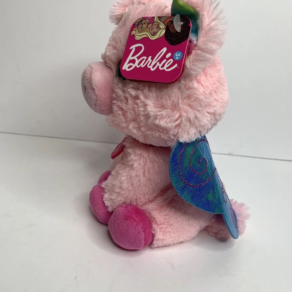 Novo brinquedo de pelúcia Barbie rosa fada porquinho 7” saco de feijão - Imagem 4 de 4