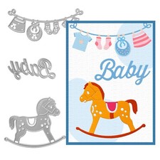 Cutting Dies Metal, Baby Party Decoration Embossing Stencils for DIY Scrapboo...