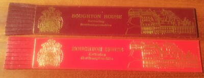 Boughton House   Northamptonshire Vintage Leder Lesezeichen Konvolut EX FRONT B182