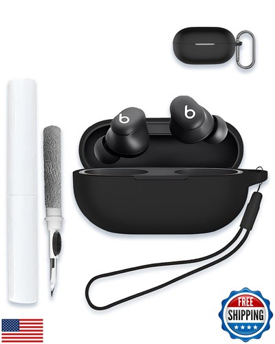 Hülle für Beats Solo Buds 2024, weiche Silikon Schutzhülle tragbar Kratzer Shoc