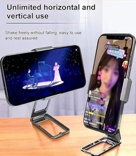 New Upgraded Back Clip Type 360 Folding Bracket, Cell Phone Stand - Zdjęcie 7 z 12