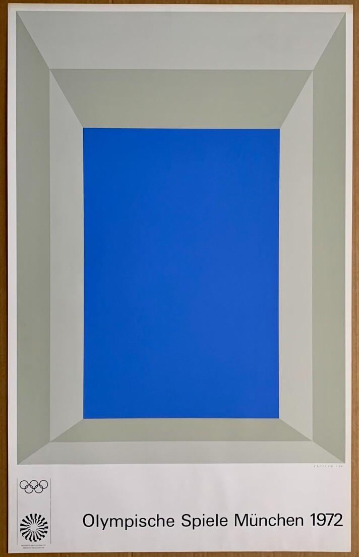 Josef Albers 72 Munich Olympic Poster ORIGINAL Printed in German