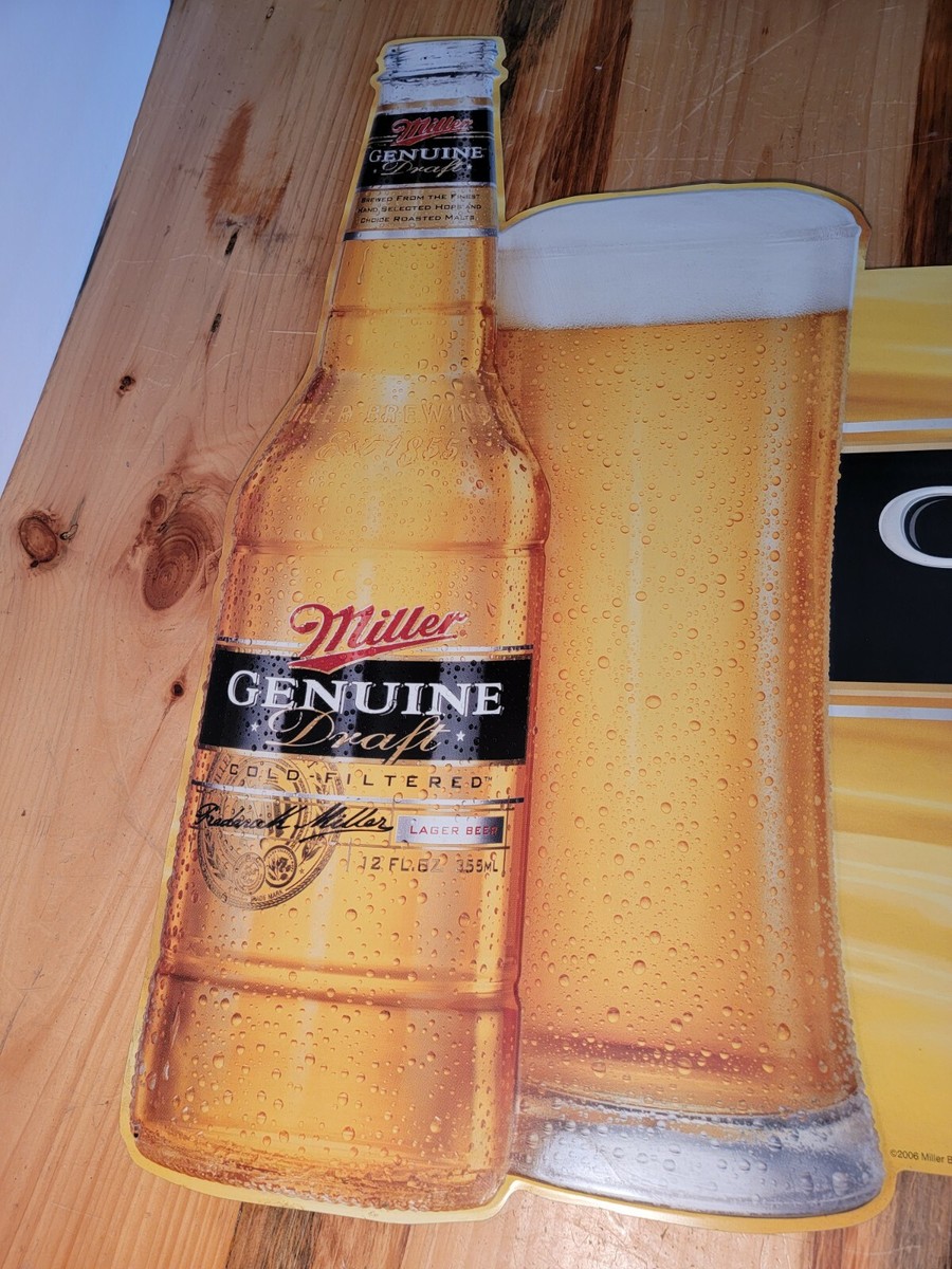 2006 RARE Miller Genuine Draft Beer Tin Metal Sign LARGE 40