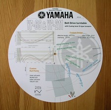 Yamaha YP-66  YP-211 Custom Designed Tonearm Cartridge Alignment Protractor
