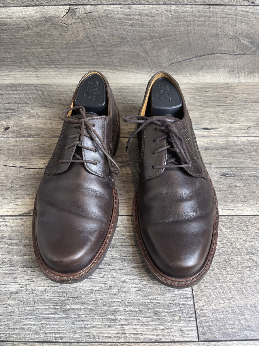 Ecco 33154 4 Eye Round Toe Dark Brown Oxford Dress Shoes Men  display picture 1