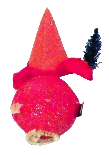 Santa Claus Christmas Tree Ornament Papier Mache Red Japan Vintage #1 - Picture 2 of 3