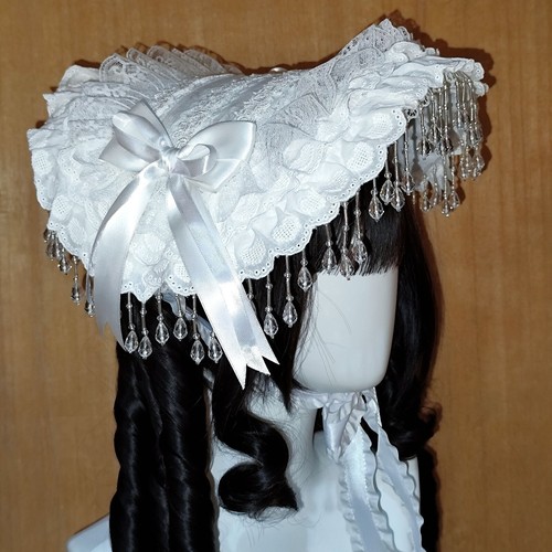 Hot Women Victorian Hat Classic Lolita Bonnet Hat Gothic Bonnet Parties Party - Picture 9 of 15