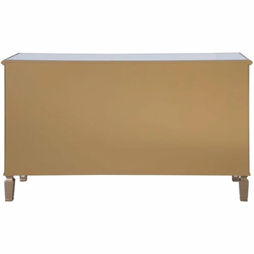 Elegant Decor Contempo 6 Drawer 60" Mirrored Dresser in Hand Rubbed Antique Gold - Picture 5 of 8