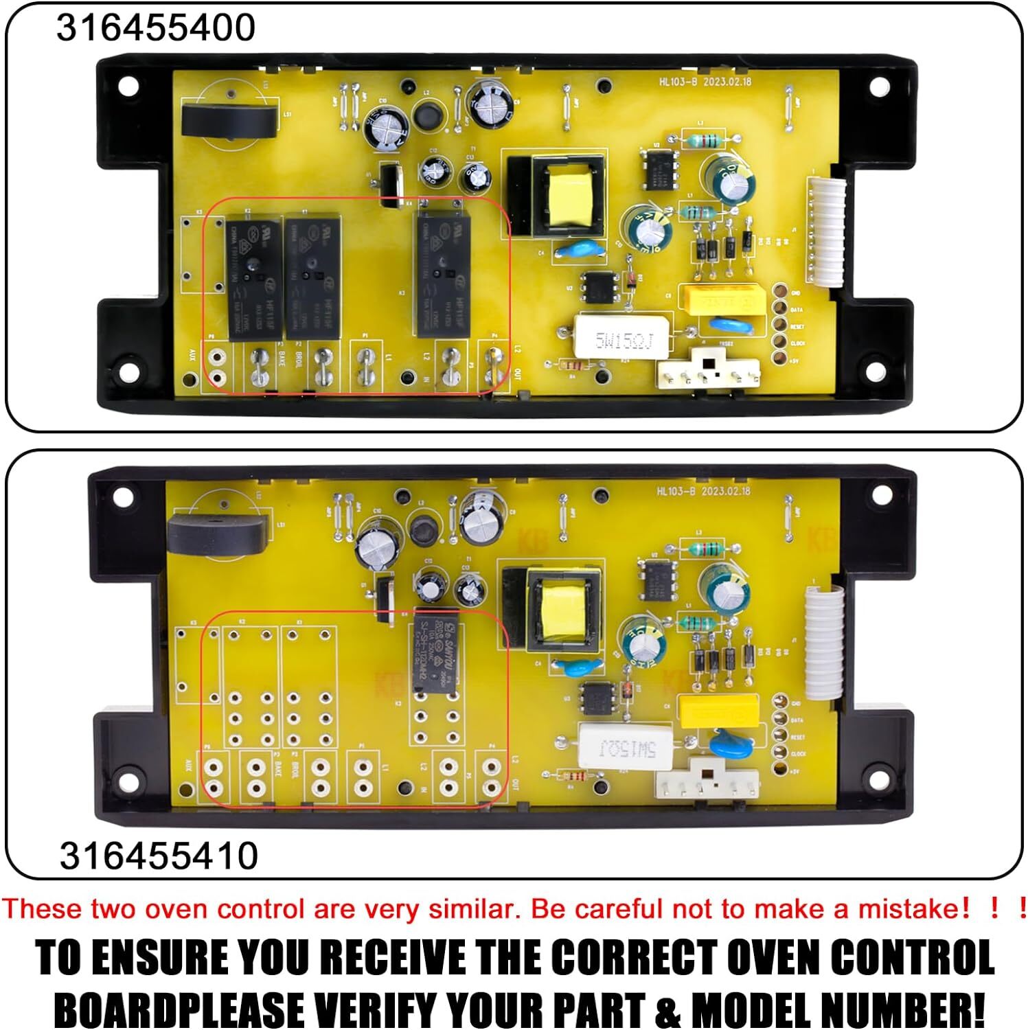 Oven Clock Timer Control Board Fits Frigidaire Electrolux # 316222801 316455400