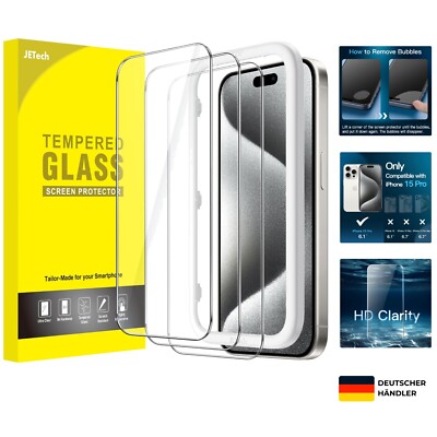 Hartglas Displayschutz 6,1 Zoll HD Klar Kratzfest einfach Installation für iP...