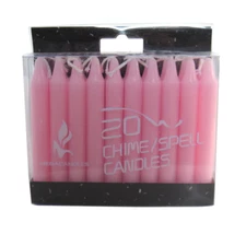 Box of 20 Pink Spell Candles (4 Inches) Chime Mini Taper Candle