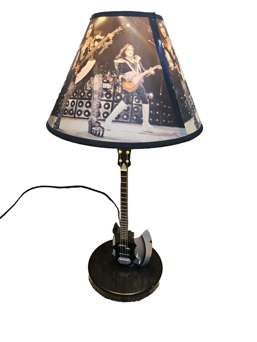 RARE! Kiss Bass Guitar Axe Collectible Table Lamp Gene