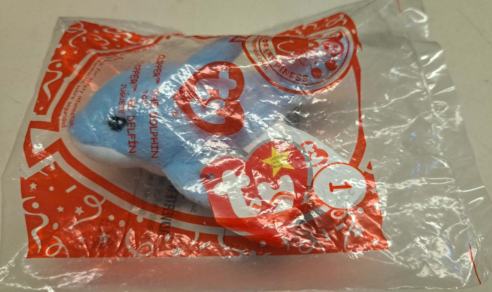 TY beanie babies Clipper dolphin McDonalds 30 years 2009 number 1