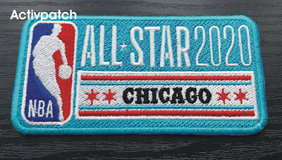 2020 NBA All Star Game logo Chicago L-Blue Basketball 4''(10cm) Patch Aufnäher