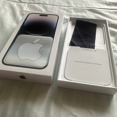 Apple iPhone 14 Pro Max Black 256GB Empty BOX ONLY | eBay