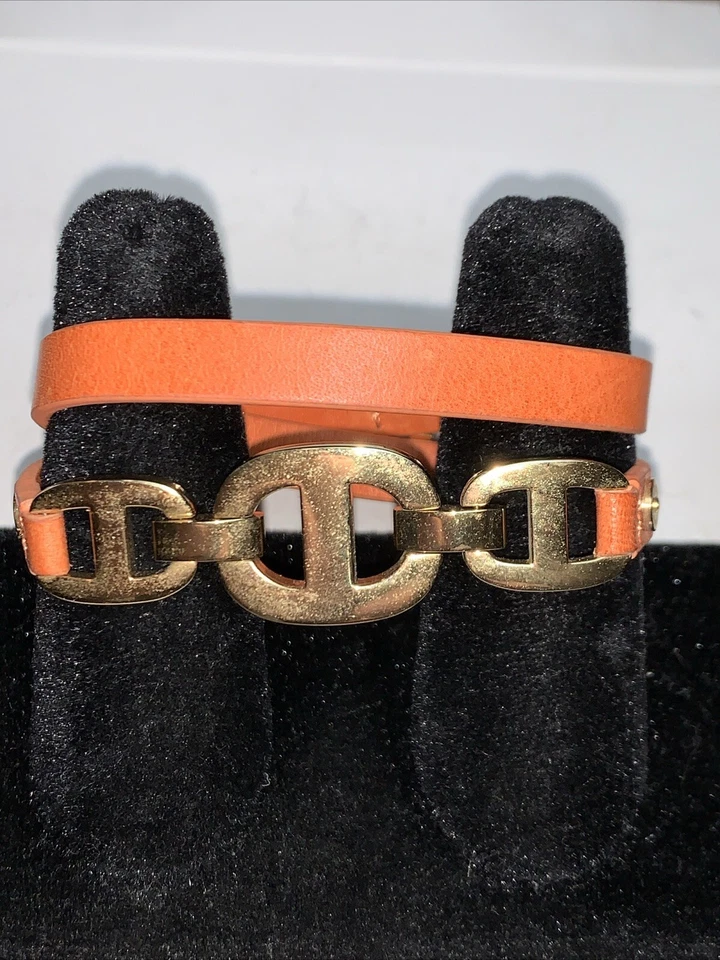 MICHAEL KORS Cuero Dorado Naranja Foto 3 de 4