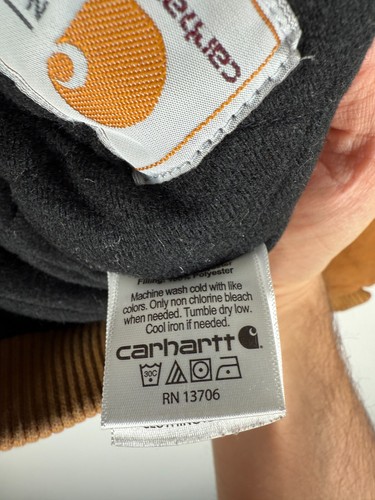 Carhartt Toddler Unisex Full Zip Canvas Sweatshirt Hoodie Brown Sz 3T 14x15 - Picture 6 of 11