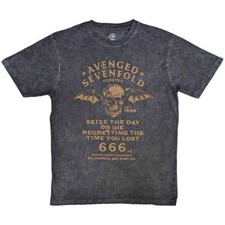 Image of Avenged Sevenfold 'Seize The Day' Black Wash T shirt - NEW