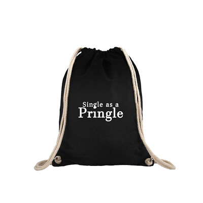 Premium Turnbeutel Gymsack Sportbeutel Damen Herren Single as -Schwarz-  NEU